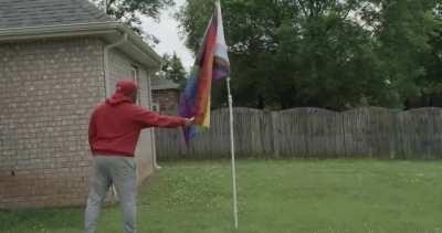 Rapper burns pride flag in anti-lgbt music video
