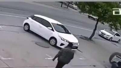 You peed on wrong tire mf