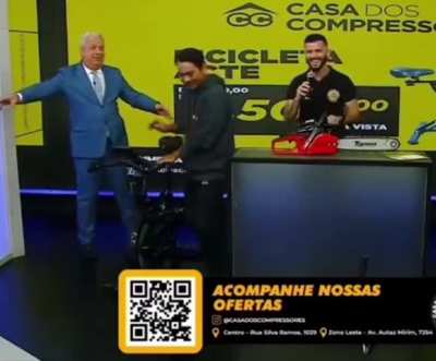 Guy farts riding a bike on live TV
