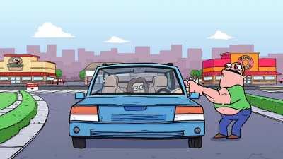 Ballistic but it's GET OUT OF MY CAR