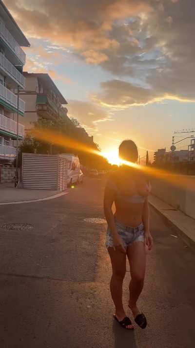 Is it the sun or my chest that’s lighting up the sky?