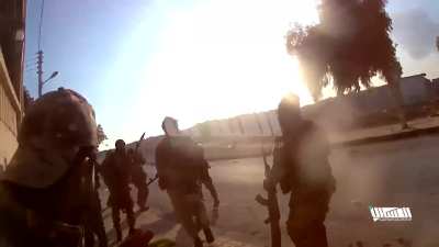POV: Rebel fighters as they stormed positions of regime troops, New Aleppo