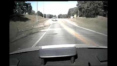 Instant Karma For Passing On Shoulder.