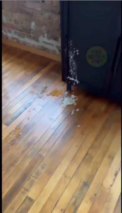 Kid slips in his own throw up