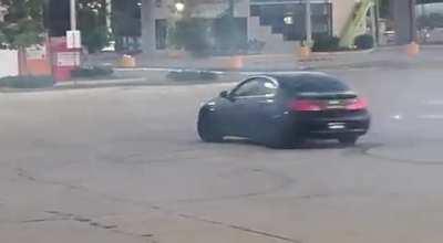 Guy with newly purchased Infiniti decides to do burnouts, engine blows as a result
