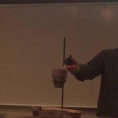 Lighting thermite by hand