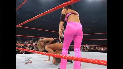 A nervous Stacy Kiebler can only hope for a quick defeat against Victoria