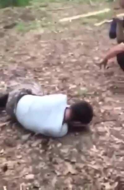 He blocked the kick very nicely with his face