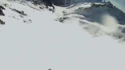 Freeskier Survives an Avalanche