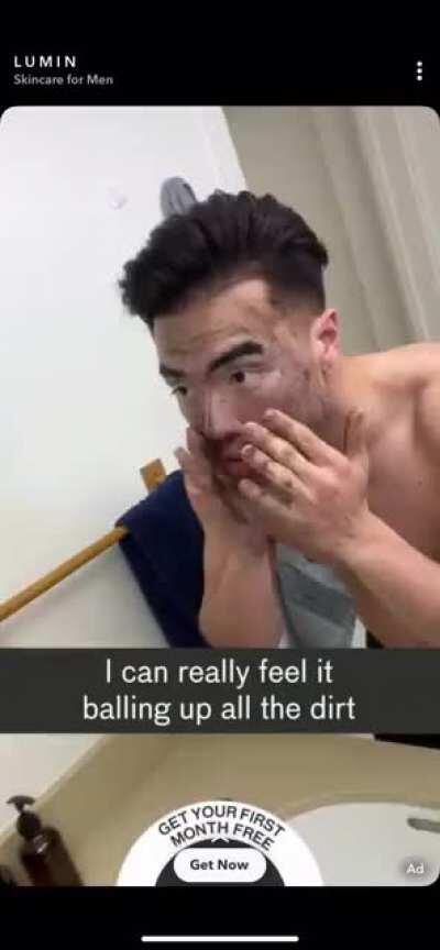 Sabrina in a Snapchat ad