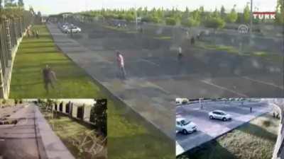 2 angles of bomb dropped on civilians during 2016 Turkey coup