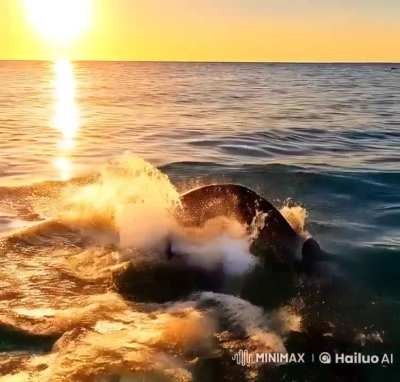Out for a nice swim 🐶🍎