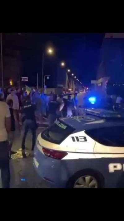 WCGW stepping on a police car