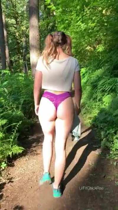 Purple panties on the trail 💜 [f]