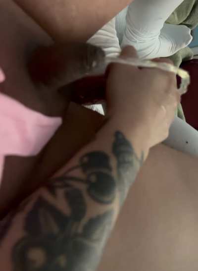 Huge shit covered dildo makes me piss my brains out 