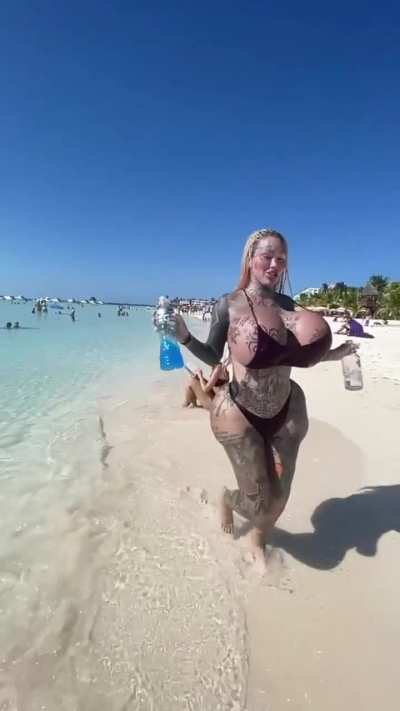 Stacked up top and behind 