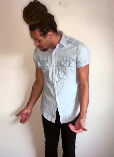 This person trying to do an audition tape while their cat just wants attention