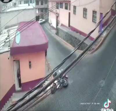 Bollard saving the tiny house