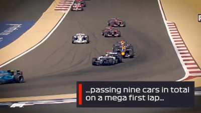 Bahrain 2006, Raikkonen went from P22 to P3 in one of the greatest recovery drives ever