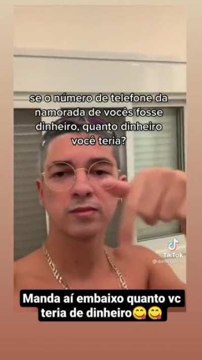 Desafio vcs me dizerem o quanto de dinheiro vc iriam ter.