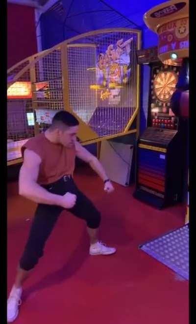 He fits straight into a cartoon