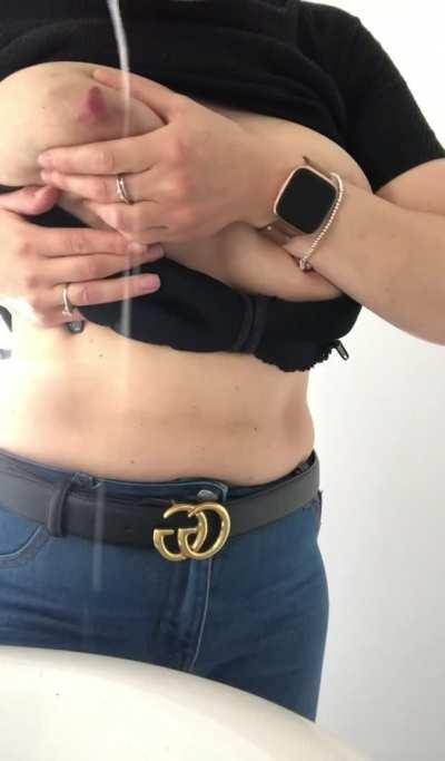 Wanna suck on the other milky tit?