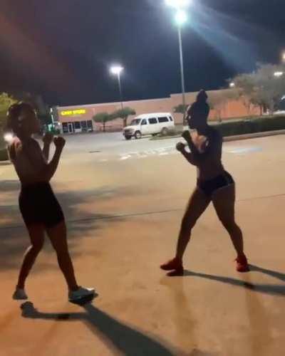 Odd strategy for a woman fighter