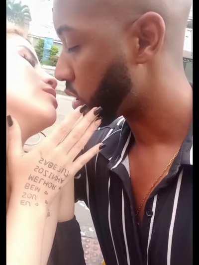 Brazilian black guy making out with white girls