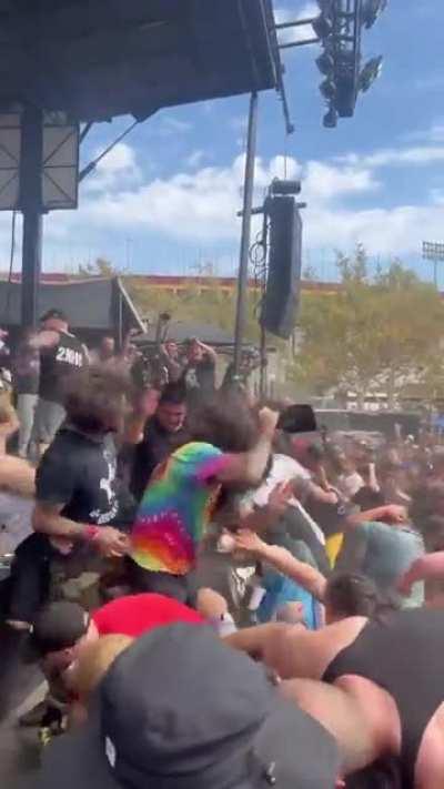 An Intense Moshpit at a Heavy Metal Concert