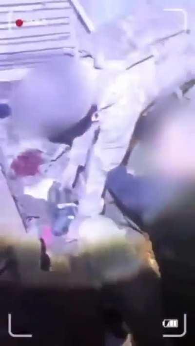 Aftermath of a HIMARS strike on a Russian position with reportedly 2 missiles. Stakhanov, Luhansk oblast.