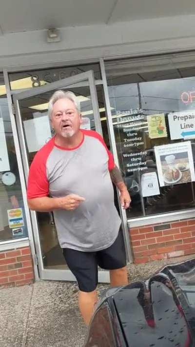 A total freak out over my mask. He couldn't handle it.