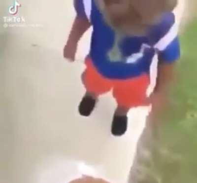 Lil bro dropped the Father’s Day gift and got ripped to shreds 😂🤣