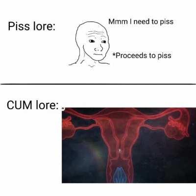 Piss lore vs Cum lore