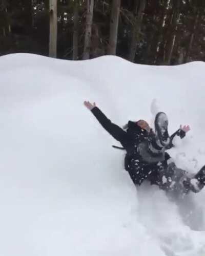 That’s a cold reply for cold hearted girl kicking snow.