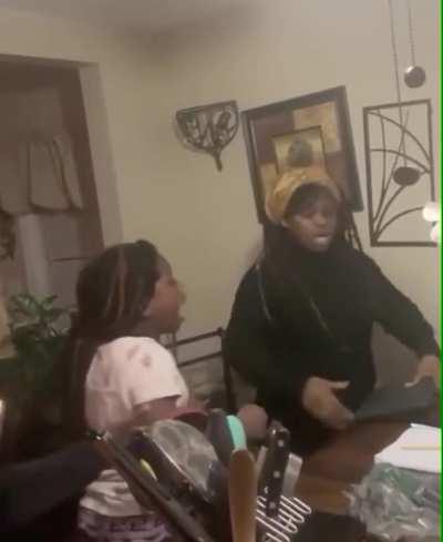 Girls fighting over smarties.