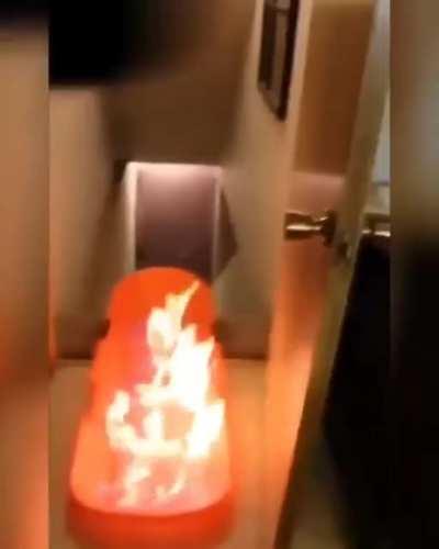 WCGW igniting a sled of vodka down your stairs