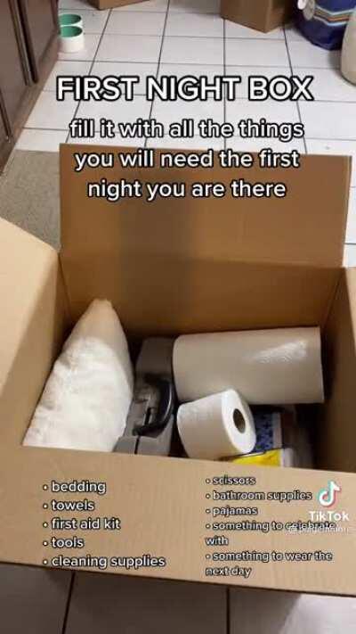 When moving, always set aside a 