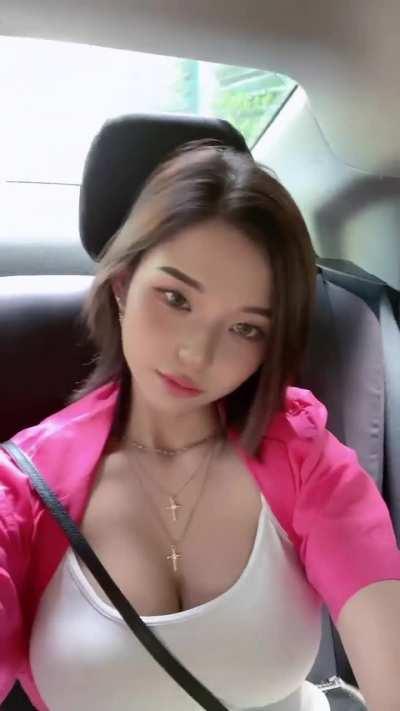 in the car