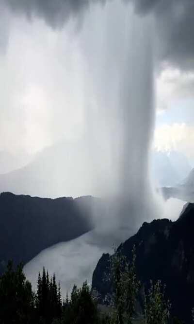 A microburst at Millstatt in Austria