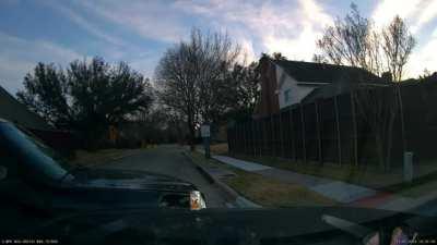 17 yo unlicensed driver doesn’t stop at intersection. Doing about 30 down a 10mph residential alley