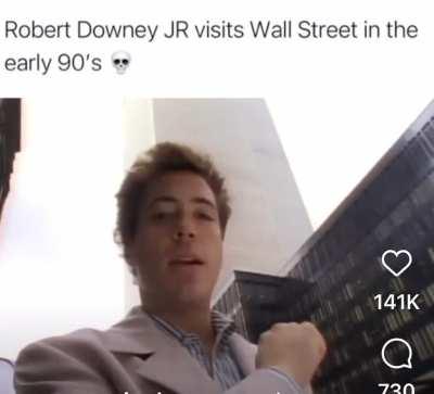 Robert Downey jr on Wall Street pits circa the 90s