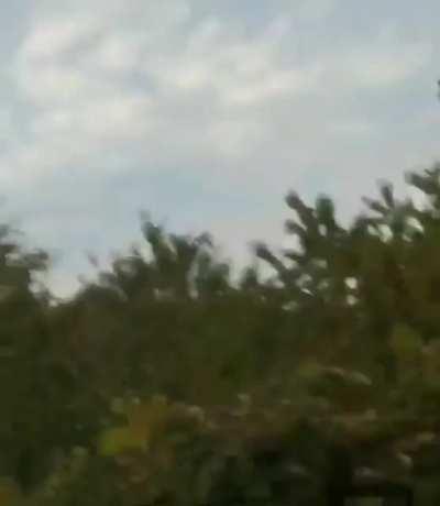 A Ukrainian fighter jet shoots down a Russian cruise missile near Odessa