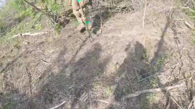 Assault on enemy positions in the Bakhmut sector. The following are working The 1st assault battalion of the 3rd brigade.