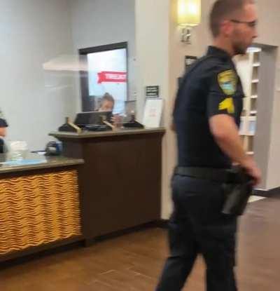 Entire Hilton Suites staff walked out, Boynton Beach. No one has been able check in for over 4 hours. My and another guest’s keycard are not working so we can’t into our rooms. 6 squad cars have shown up to help? 🤣😂