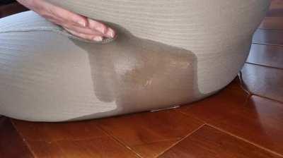 My girl peeing in her new leggings