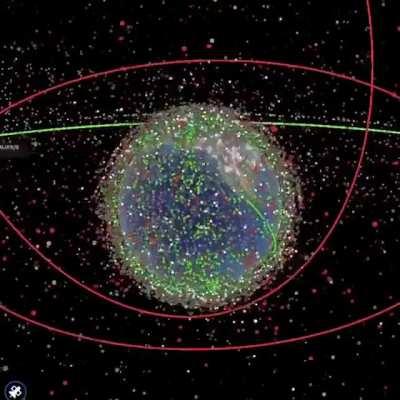 All the satellites in orbit of Earth!