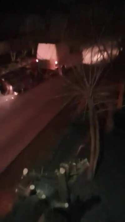 Car towing, but upside down.