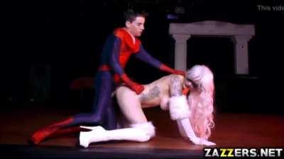 Sexy Dutch Accent - Mila Milan in a Spider-Man Black Cat porn parody