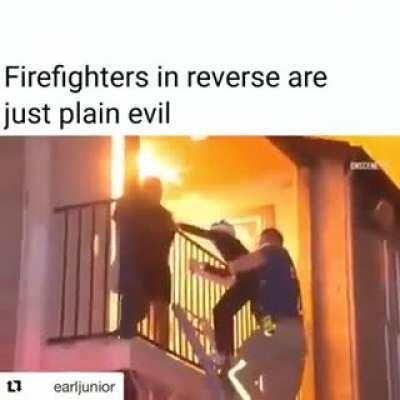 Firefighters fighting fires with victims