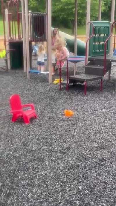My friend works at a daycare and sent me this video of a kid doing a cannonball.... in the mulch.